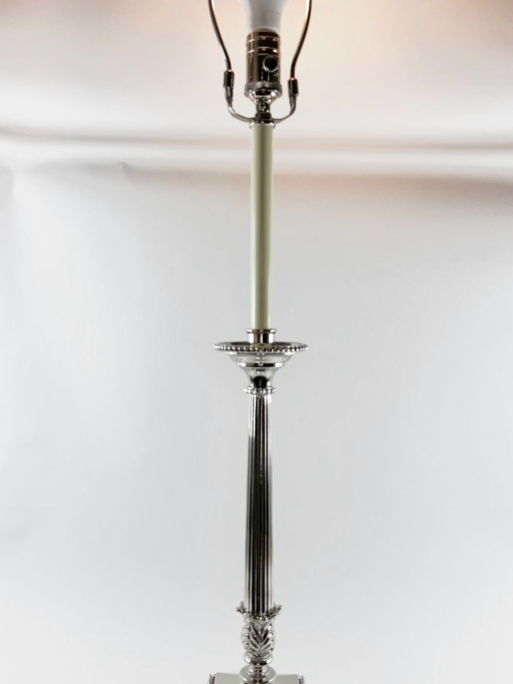 Visual Comfort Co Silver Candlestick Buffet Table Lamp 32.5" Model 09-6032B